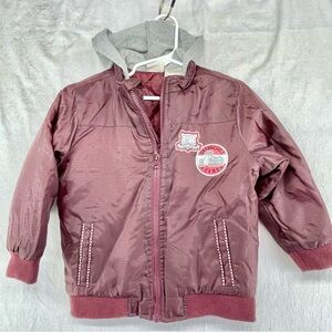 Little Rebels Quilted Kids Bomber Motorcycle Club Jacket Size 4T